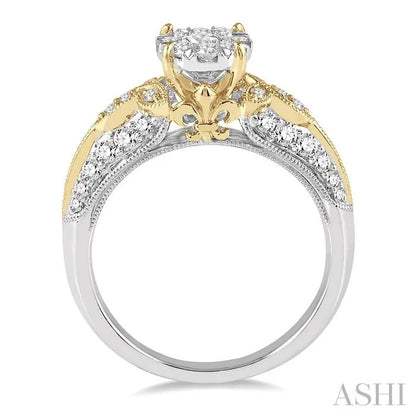 Round Shape Lovebright Diamond Engagement Ring