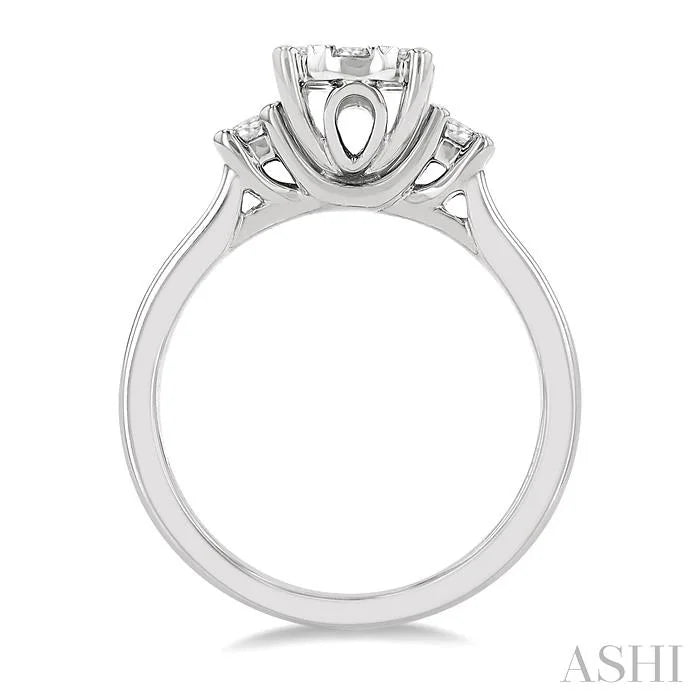 Oval Shape Lovebright Diamond Engagement Ring