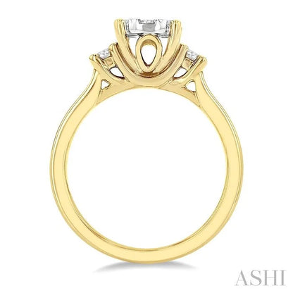 Oval Shape Lovebright Diamond Engagement Ring
