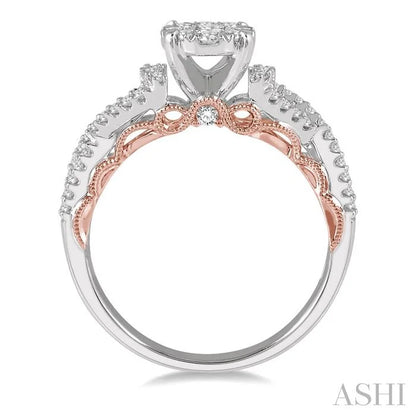 Round Shape Lovebright Diamond Engagement Ring