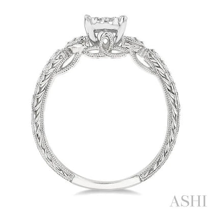 Oval Shape Lovebright Diamond Engagement Ring