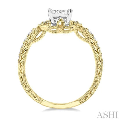 Oval Shape Lovebright Diamond Engagement Ring