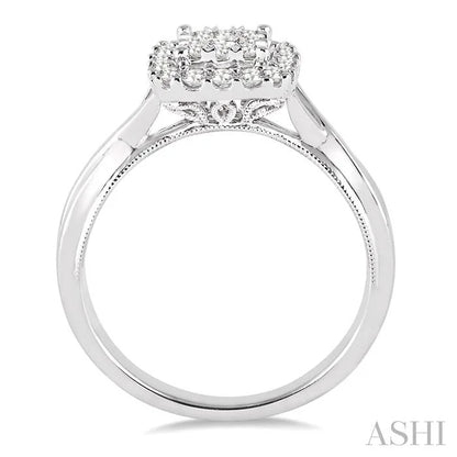 Cushion Shape Halo Lovebright Diamond Engagement Ring