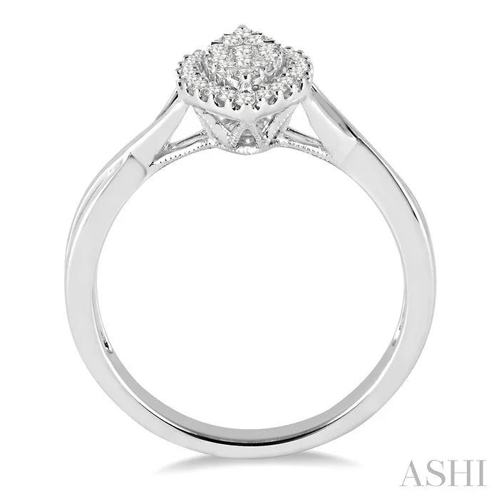 Marquise Shape Halo Lovebright Diamond Ring