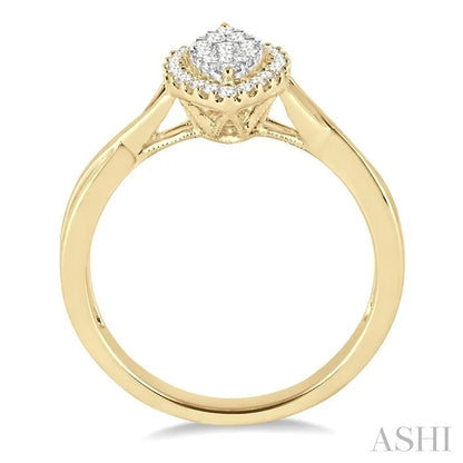 Marquise Shape Halo Lovebright Diamond Ring