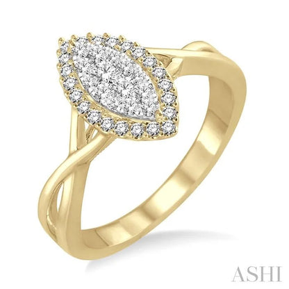 Marquise Shape Halo Lovebright Diamond Ring