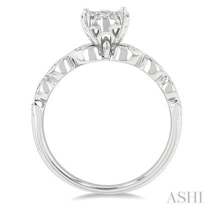 Round Shape Lovebright Diamond Engagement Ring