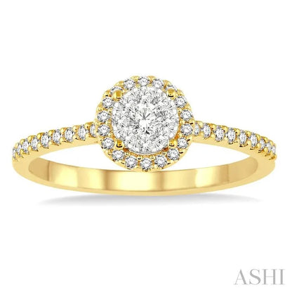 Round Shape Halo Lovebright Essential Diamond Engagement Ring