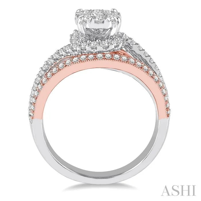 Round Shape Halo Lovebright Diamond Ring