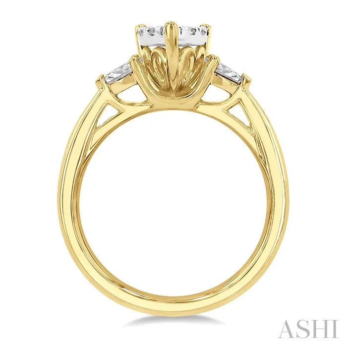 Pear Shape Lovebright Diamond Engagement Ring