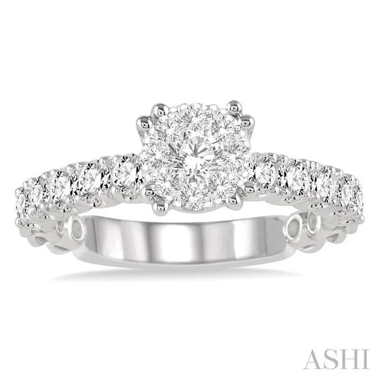 Round Shape Lovebright Diamond Engagement Ring