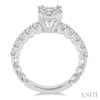 Round Shape Lovebright Diamond Engagement Ring