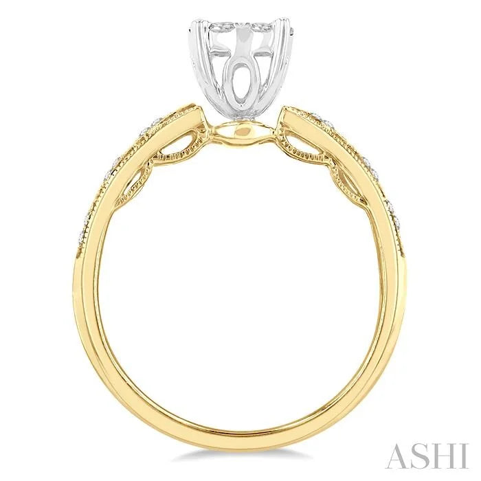 Round Shape Lovebright Diamond Engagement Ring