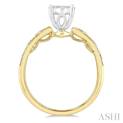 Round Shape Lovebright Diamond Engagement Ring
