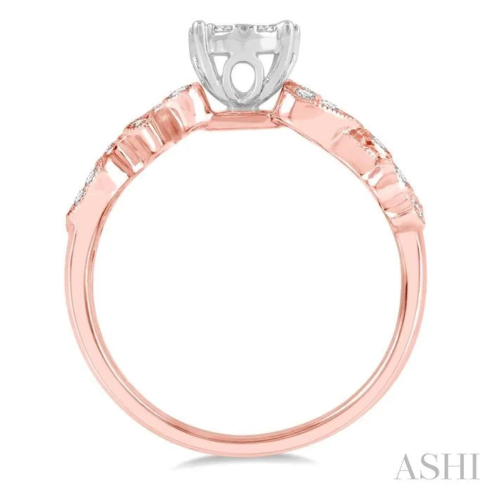 Round Shape Lovebright Diamond Engagement Ring