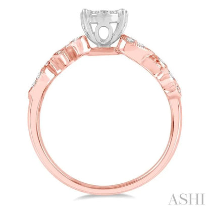 Round Shape Lovebright Diamond Engagement Ring