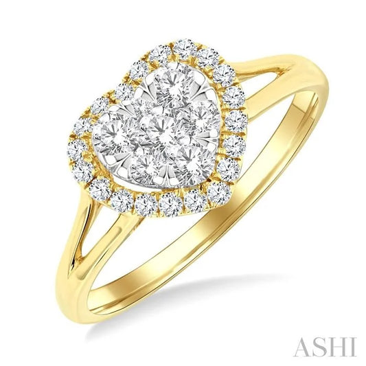 Heart Shape Halo Lovebright Diamond Engagement Ring