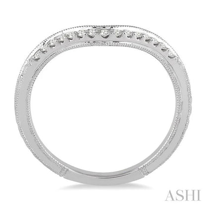 Chevron Diamond Wedding Band
