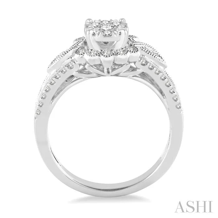 Round Shape Lovebright Diamond Engagement Ring