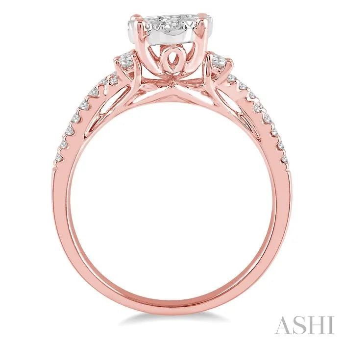 Round Shape Lovebright Diamond Engagement Ring
