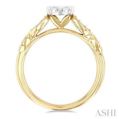 Round Shape Lovebright Diamond Engagement Ring