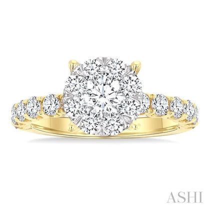 Round Shape Lovebright Diamond Engagement Ring