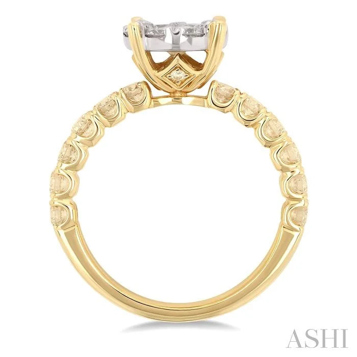 Round Shape Lovebright Diamond Engagement Ring