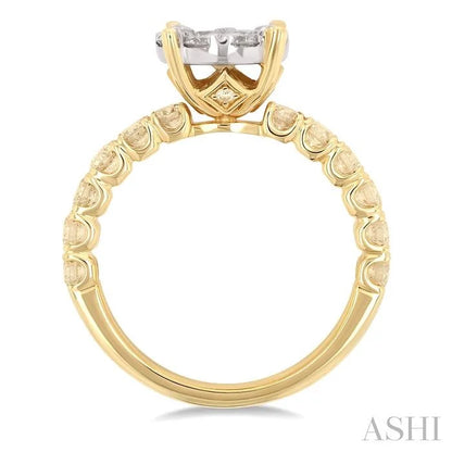 Round Shape Lovebright Diamond Engagement Ring