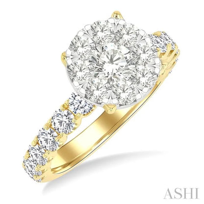 Round Shape Lovebright Diamond Engagement Ring