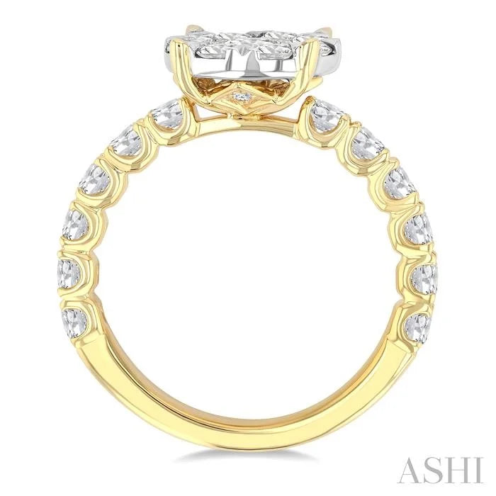 Round Shape Lovebright Diamond Engagement Ring