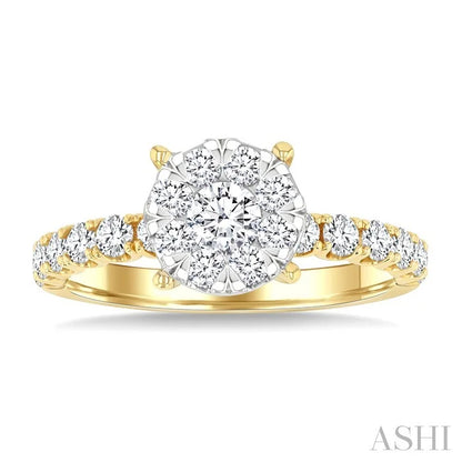 Round Shape Lovebright Diamond Engagement Ring
