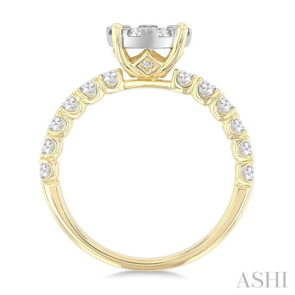 Round Shape Lovebright Diamond Engagement Ring
