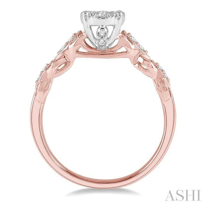 Round Shape Lovebright Diamond Engagement Ring