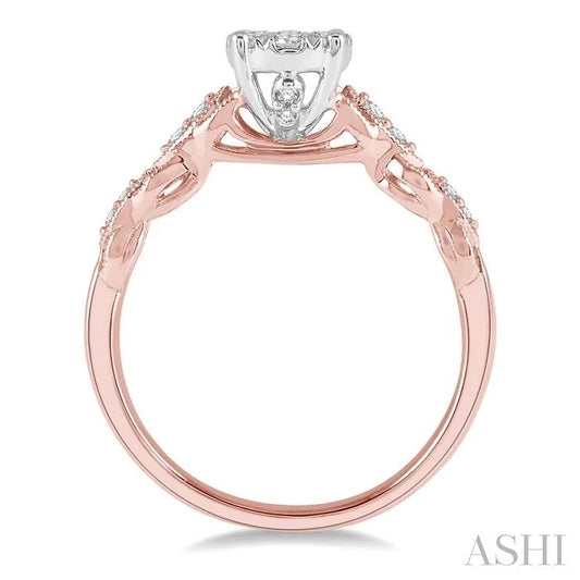 Round Shape Lovebright Diamond Engagement Ring