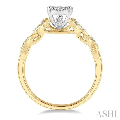 Round Shape Lovebright Diamond Engagement Ring