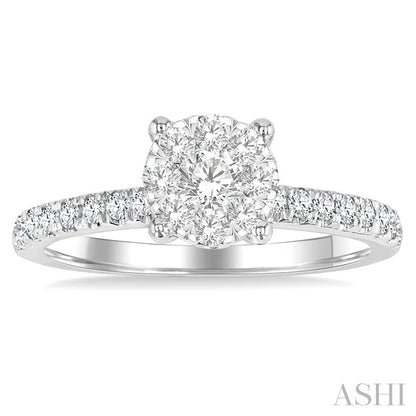 Round Shape Lovebright Diamond Engagement Ring