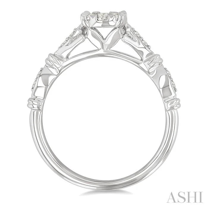 Round Shape Lovebright Diamond Engagement Ring