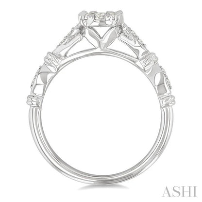 Round Shape Lovebright Diamond Engagement Ring