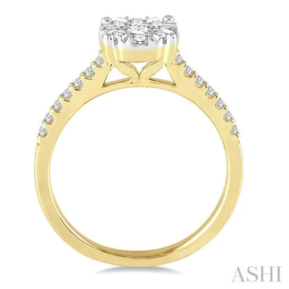 Round Shape Lovebright Diamond Engagement Ring