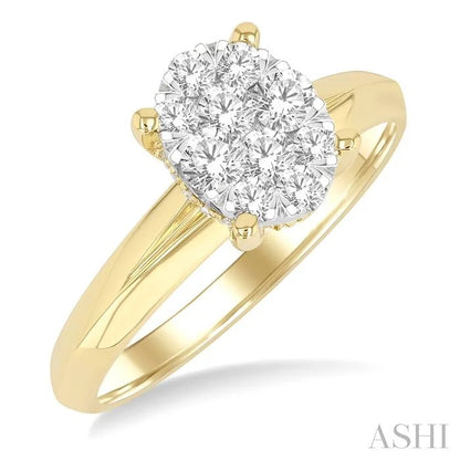 Oval Shape Lovebright Diamond Ring