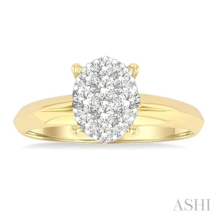 Oval Shape Lovebright Diamond Ring