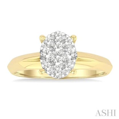 Oval Shape Lovebright Diamond Ring