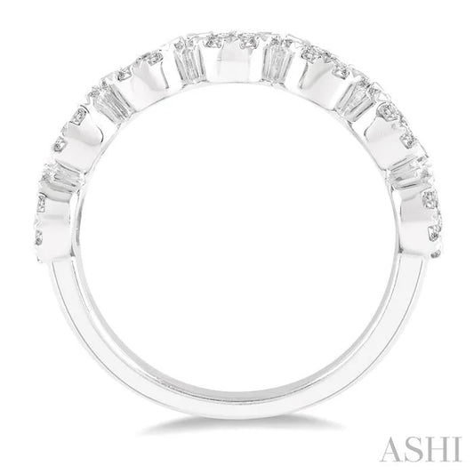 Round Shape 7 Stone Lovebright Essential Diamond Wedding Band