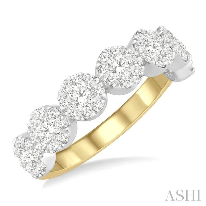 Round Shape 7 Stone Lovebright Essential Diamond Wedding Band
