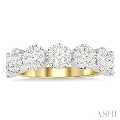 Round Shape 7 Stone Lovebright Essential Diamond Wedding Band