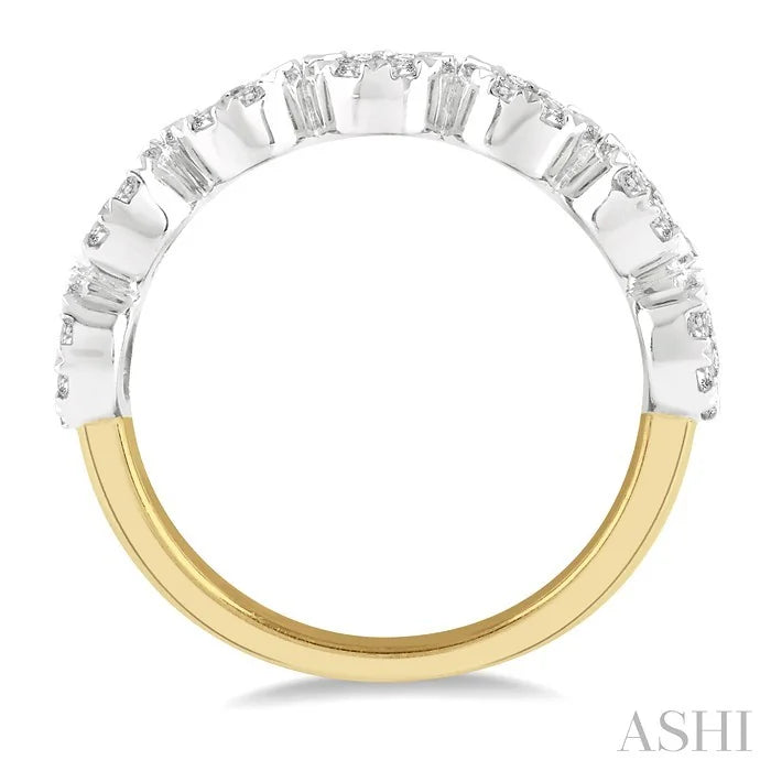Round Shape 7 Stone Lovebright Essential Diamond Wedding Band