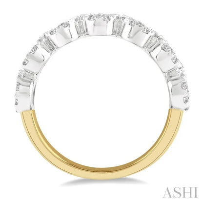 Round Shape 7 Stone Lovebright Essential Diamond Wedding Band
