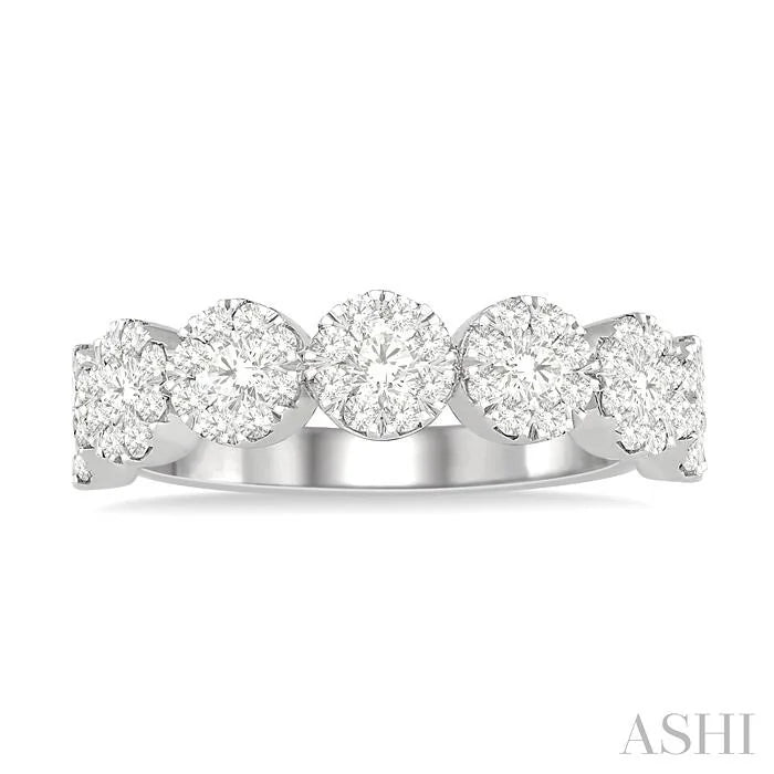 Round Shape 7 Stone Lovebright Essential Diamond Wedding Band