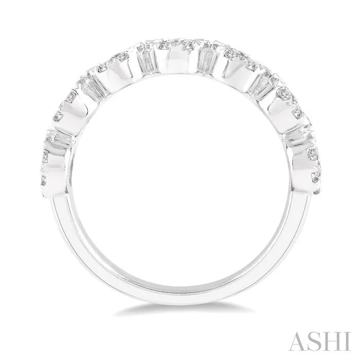 Round Shape 7 Stone Lovebright Essential Diamond Wedding Band