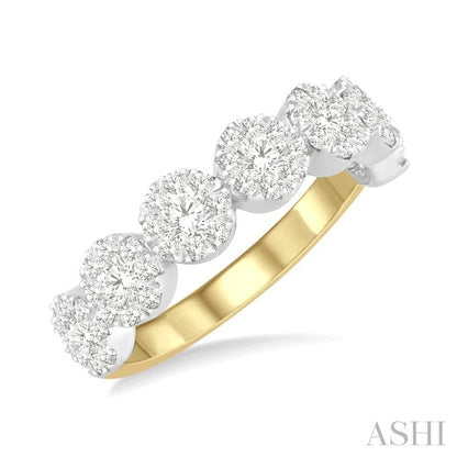 Round Shape 7 Stone Lovebright Essential Diamond Wedding Band